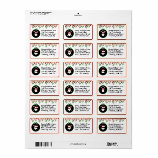 Custom "Sleighin' in Style!" Santa Holiday Mailing ラベル (フルシート)