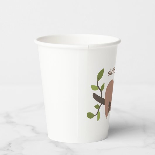 Custom Sloffee Sloth Paper Cup 紙コップ (右)