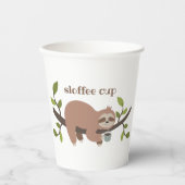 Custom Sloffee Sloth Paper Cup 紙コップ (正面)