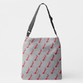 Custom Slogan Fashionable Lady in Stiletto クロスボディバッグ (裏面)