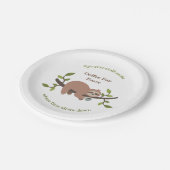 Custom Sloth Coffee Bar  ペーパープレート (アングル)