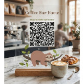 Custom Sloth QR Code Pedestal Sign アクリルサイン