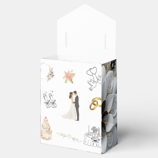 Custom Small Gift Box | Personalized Party Favor B フェイバーボックス (オープン)