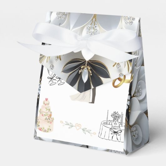 Custom Small Gift Box | Personalized Party Favor B フェイバーボックス (正面サイド)