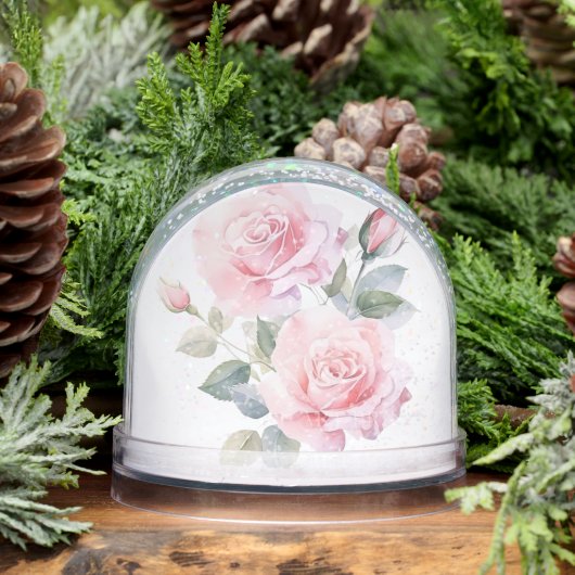 Custom Snow Globe with Your Favorite Rose Inside (冬)