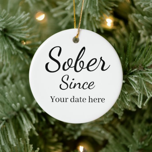 Custom “Sober Since” Keychain - Sobriety Date セラミックオーナメント (ツリー)