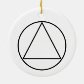 Custom “Sober Since” Keychain - Sobriety Date セラミックオーナメント (裏面)