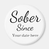 Custom “Sober Since” Keychain - Sobriety Date  マグネット (正面)