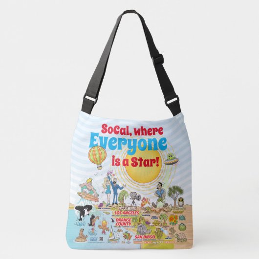 Custom SoCal Tote Bag クロスボディバッグ (正面)