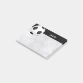 custom soccer ball post it note black and white ポストイット (アングル)