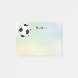 custom soccer  ball post it note to personalize ポストイット