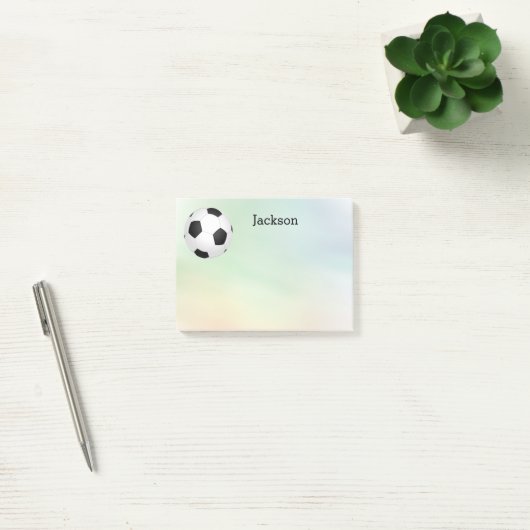 custom soccer  ball post it note to personalize ポストイット (オフィス)