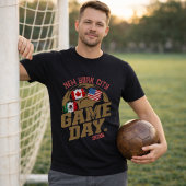 Custom Soccer City Flags &Name Distressed Game Day Tシャツ