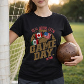 Custom Soccer City Flags &Name Distressed Game Day Tシャツ