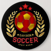 Custom Soccer Emblem Art 缶バッジ (正面)