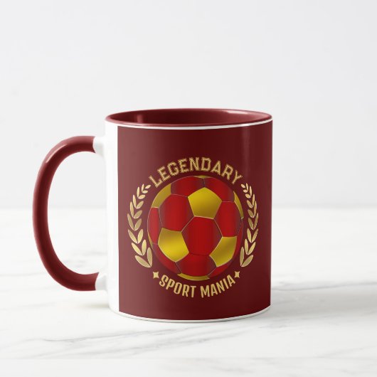 Custom  Soccer  Logo For Men マグカップ (左)