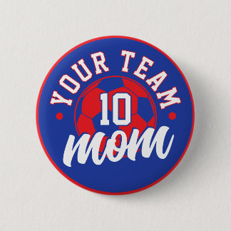 Custom Soccer Mom Button with Number 缶バッジ
