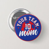Custom Soccer Mom Button with Number 缶バッジ (正面&裏面)