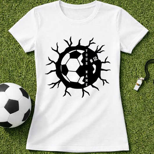 Custom Soccer Player Name Paint Splash Ball Tシャツ