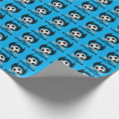 Custom Soccer Sportsman Emblem With Ball And Wings ラッピングペーパー (角)