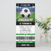 Custom Soccer Ticket Birthday Invitation 招待状 (スタンド正面)