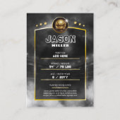 Custom Soccer Trading Card, Black Gold Stadium コーリングカード (裏面)