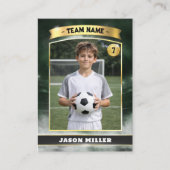 Custom Soccer Trading Card, Green Gold Stadium コーリングカード (正面)