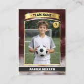 Custom Soccer Trading Card, Red Gold Stadium  コーリングカード (正面)