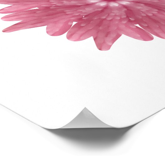Custom Soft Dusty Pink Chrysanthemum Pattern ポスター (角)