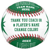 Custom Softball for Coaches, Players. Change COLOR ソフトボール (正面)