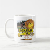 Custom Softball Mom Photo Collage コーヒーマグカップ (左)