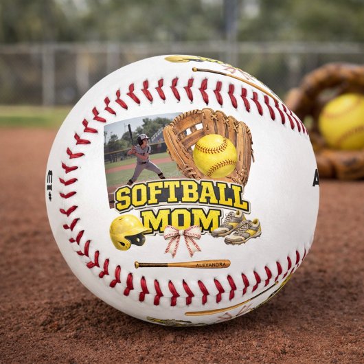 Custom Softball Mom Photo Collage ソフトボール