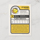 Custom Softball Trading Card, Gold Retro Player コーリングカード (裏面)