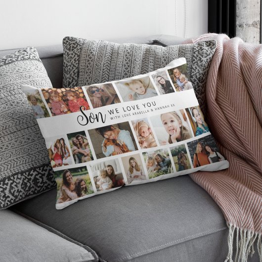 Custom Son 18 Photo Collage ランバークッション