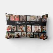 Custom Son 18 Photo Collage ランバークッション (裏面)