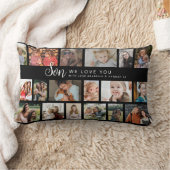 Custom Son 18 Photo Collage ランバークッション (ブランケット)