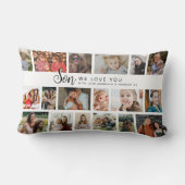 Custom Son 18 Photo Collage ランバークッション (裏面)