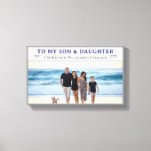 Custom Son & Daughter's Day Family Photo Canvas キャンバスプリント (正面)