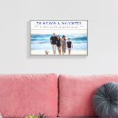 Custom Son & Daughter's Day Family Photo Canvas キャンバスプリント (インサイチュ (リビング))