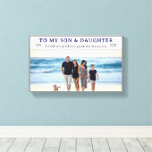 Custom Son & Daughter's Day Family Photo Canvas キャンバスプリント (インサイチュ (ウッドフロア))