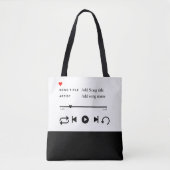 Custom Song Title Tote Bag |Personalized Music bag トートバッグ (正面)