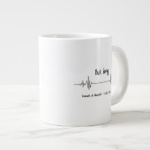 Custom Soundwave Song Code Mug-Personalized Voice  ジャンボコーヒーマグカップ (正面右)