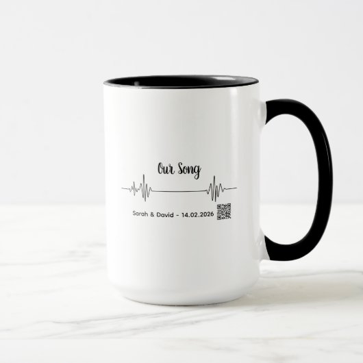 Custom Soundwave Song Code Mug-Personalized Voice  マグカップ (右)