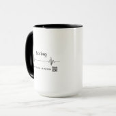 Custom Soundwave Song Code Mug-Personalized Voice  マグカップ (正面左)