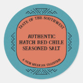 Custom Southwest Authentic Hatch Red Chile Spice ラウンドシール (正面)