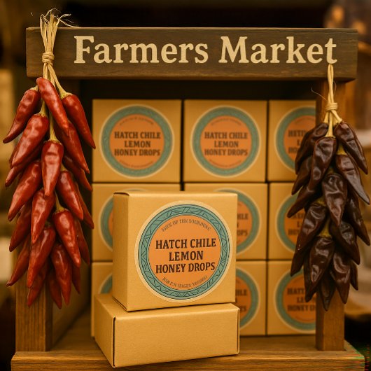 Custom Southwest Authentic Hatch Red Chile Spice ラウンドシール