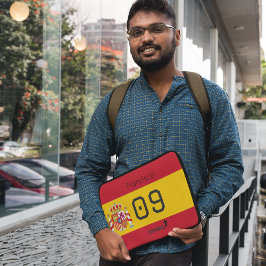 Custom Spain National Soccer Graphic Athlete ラップトップスリーブ