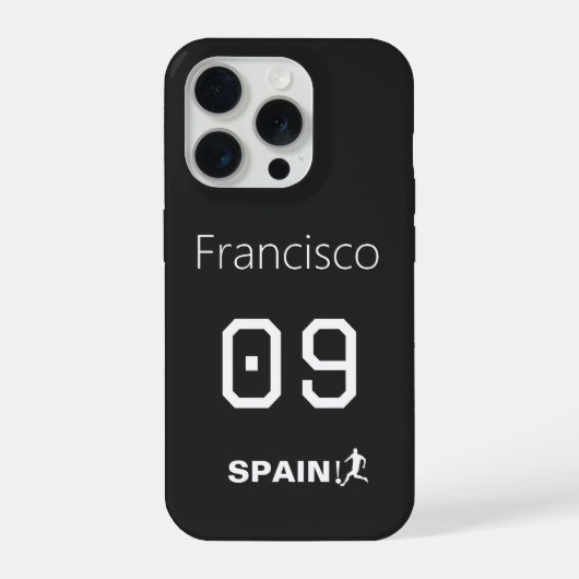Custom Spain National Soccer Professional Mono iPhoneケース (裏面)