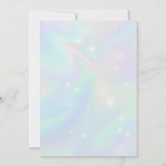 Custom Sparkle Rainbow Ballerina Ballet Birthday 招待状 (裏面)