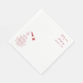 Custom Sparkling Wine Tower Doodles Wedding スタンダードランチョンナプキン (角)